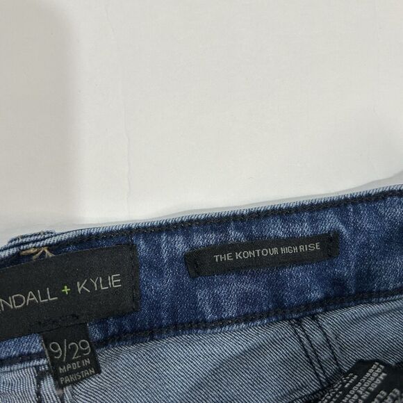 Kendall + Kylie The Contour High Rise Jeans Women's 9/29 Blue Classic Skinny Leg - Picture 4 of 10